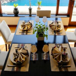 Corail Bleu – Ensemble textile pour l’art de la table