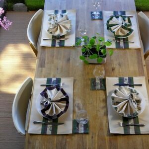 Ginkgo - ensemble textile pour l'art de la table