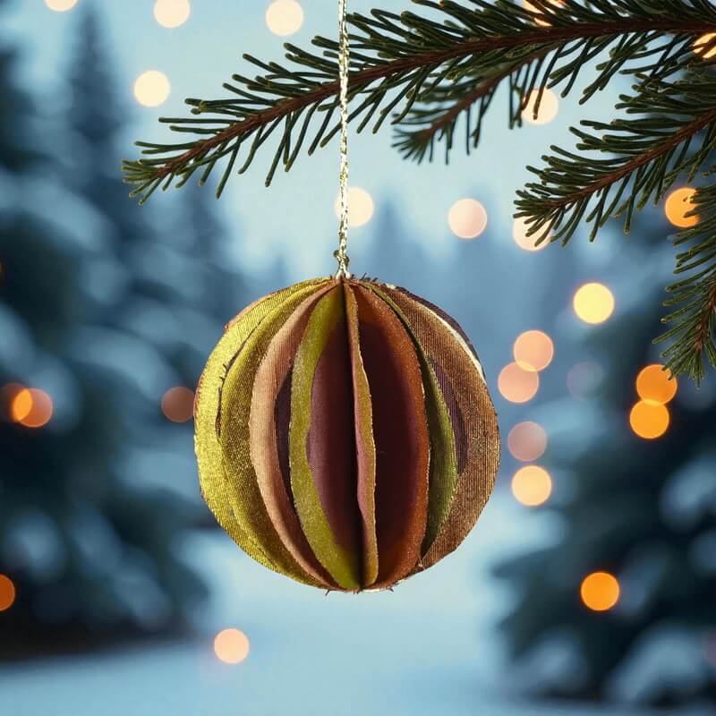 Boule de Noël irisée en soie