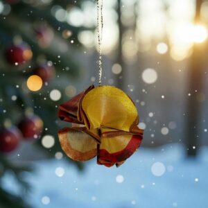 Perle de Noël en soie