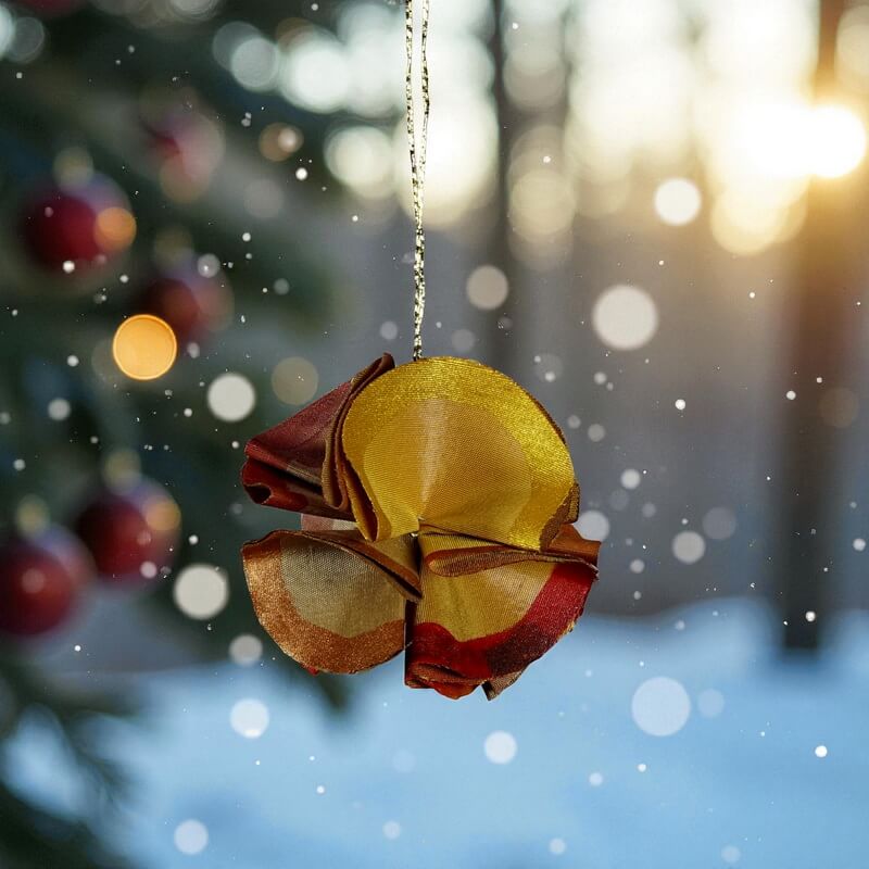 Perle de Noël en soie