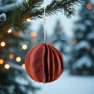 Boule de Noël rouge brique