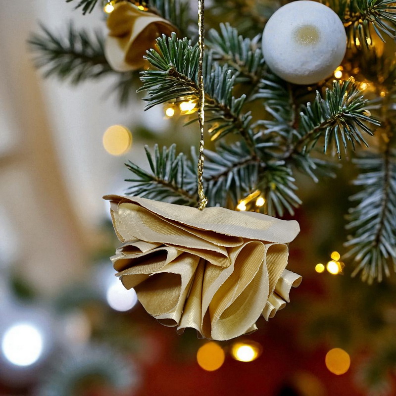 Fleur d’Aube Suspension Écrue en Soie – Image 2