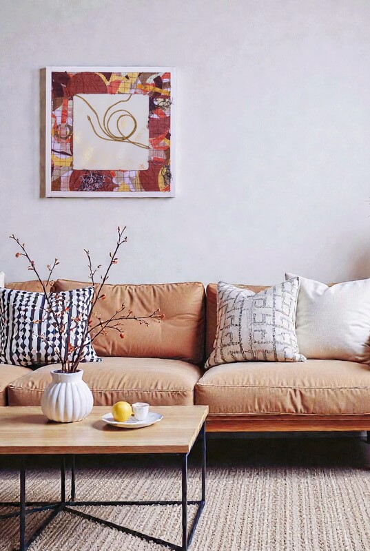 Art mural textile contemporain en relief - Éclosion intérieure – Image 4