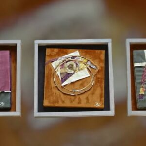 Série de tableaux textiles contemporains S01