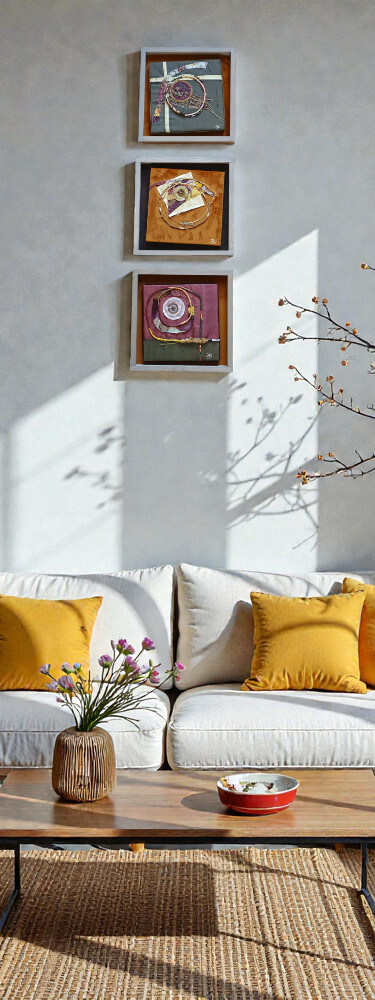 Série de tableaux textiles contemporains S01 – Image 5