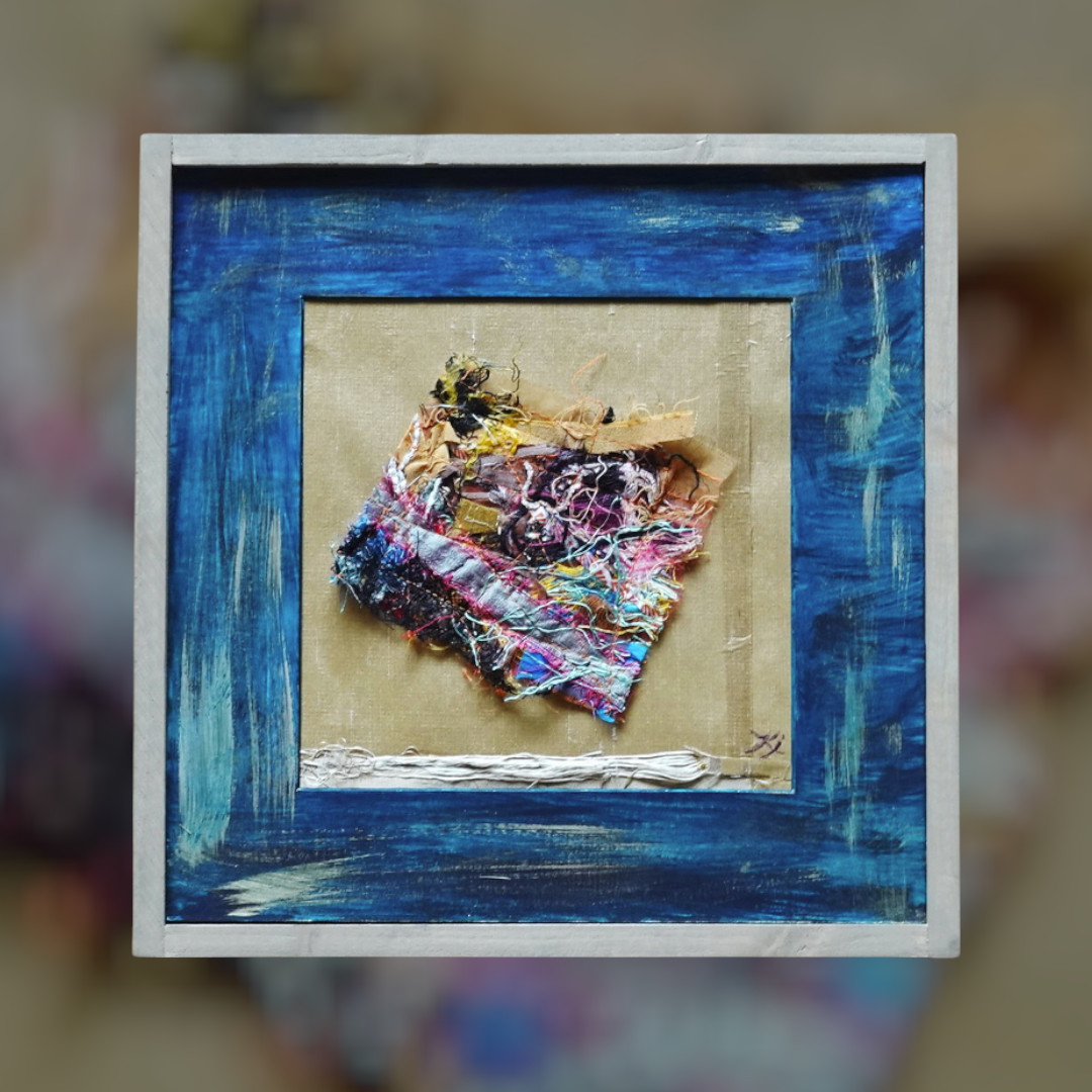 Art textile contemporain aux fibres colorées