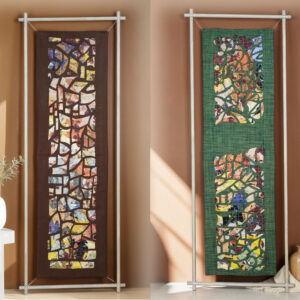 Œuvre textile recto verso – Entre Deux Mondes